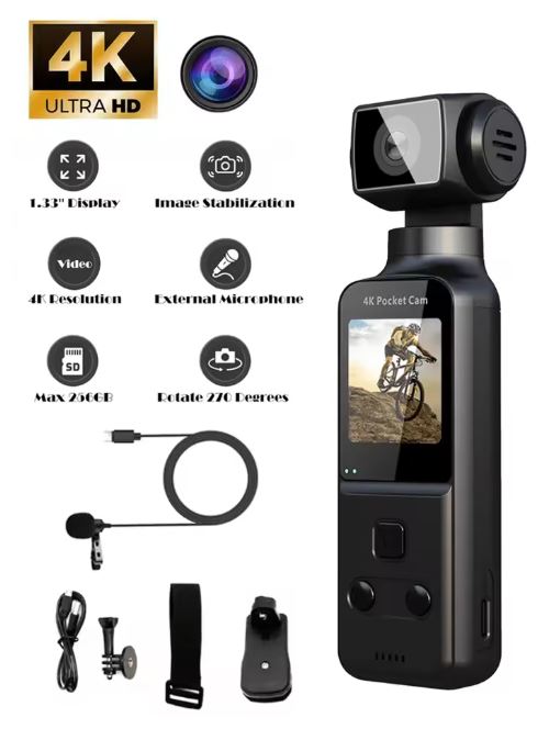 4k Action Camera, 1.3in HD Screen WiFi Vlogging Camera with 4K/30FPS Video, Anti Shaking, 270° Rotating Lens & Mic, Waterproof Outdoor Digital Camera, Body Camera for Photography 4k Action Camera, 1.3in HD Screen WiFi Vlogging Camera with 4K/30FPS Video, Anti Shaking, 270° Rotating Lens & Mic, Waterproof Outdoor Digital Camera, Body Camera for Photography